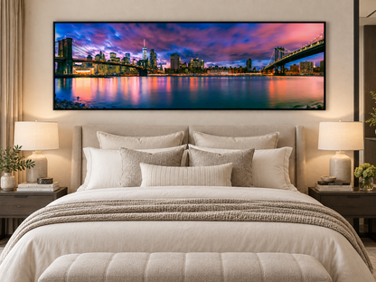 Wandbild Der East River und die Brooklyn Bridge – NY