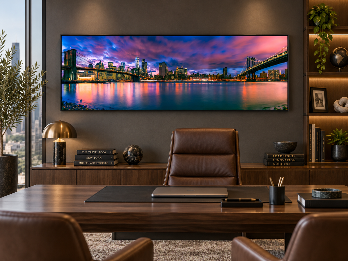 Wandbild Der East River und die Brooklyn Bridge – NY