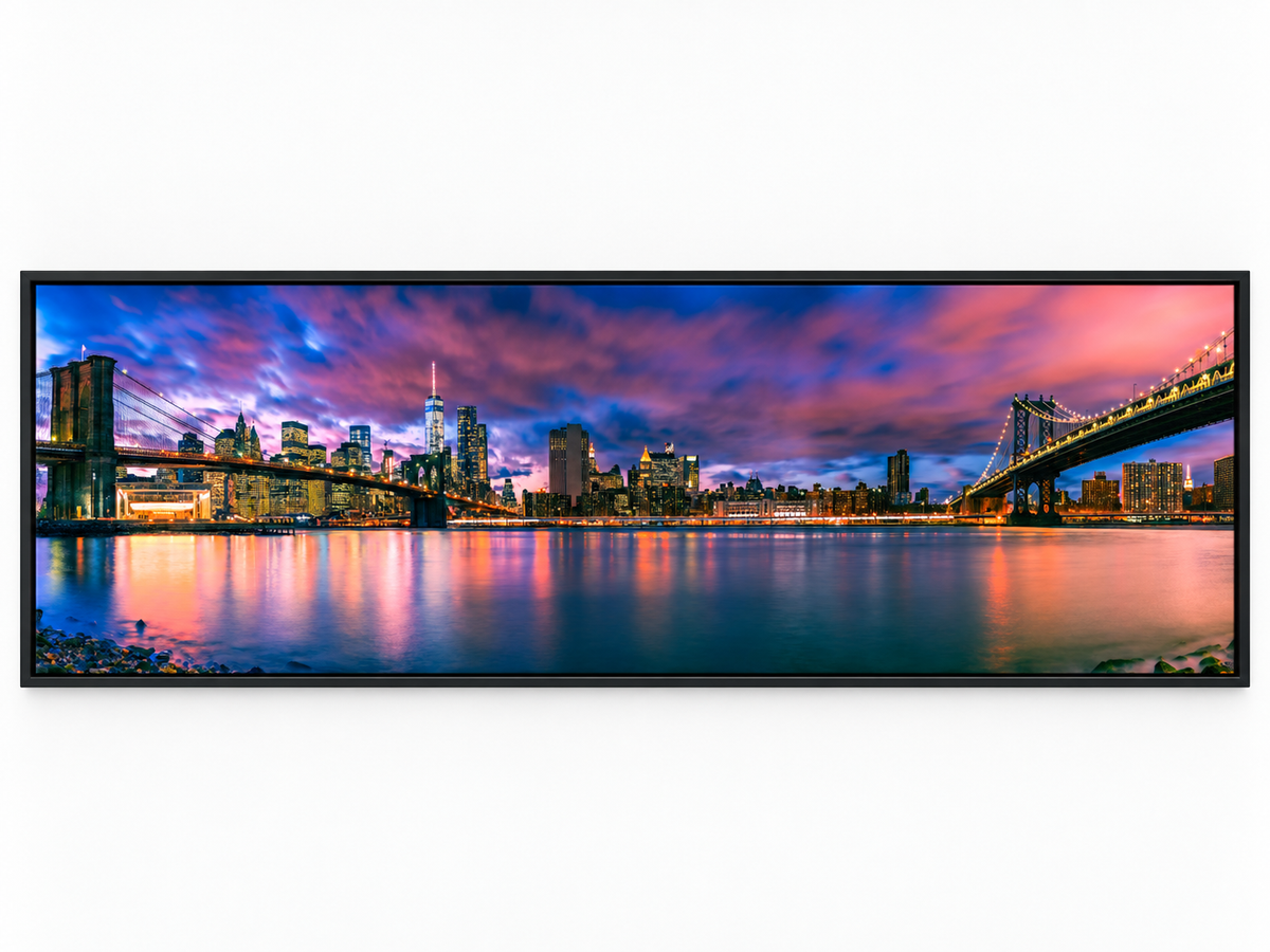 Wandbild Der East River und die Brooklyn Bridge – NY