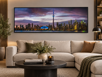 Wandbild Sonnenuntergang von Toronto, CN Tower, Rogers Centre