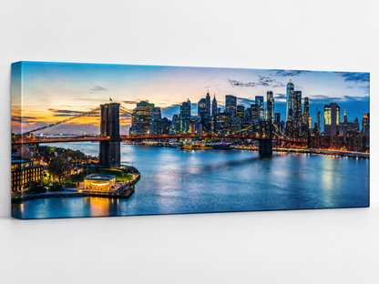 Cities Skylines-NYC Sonnenuntergang Brücke-Wandkunst