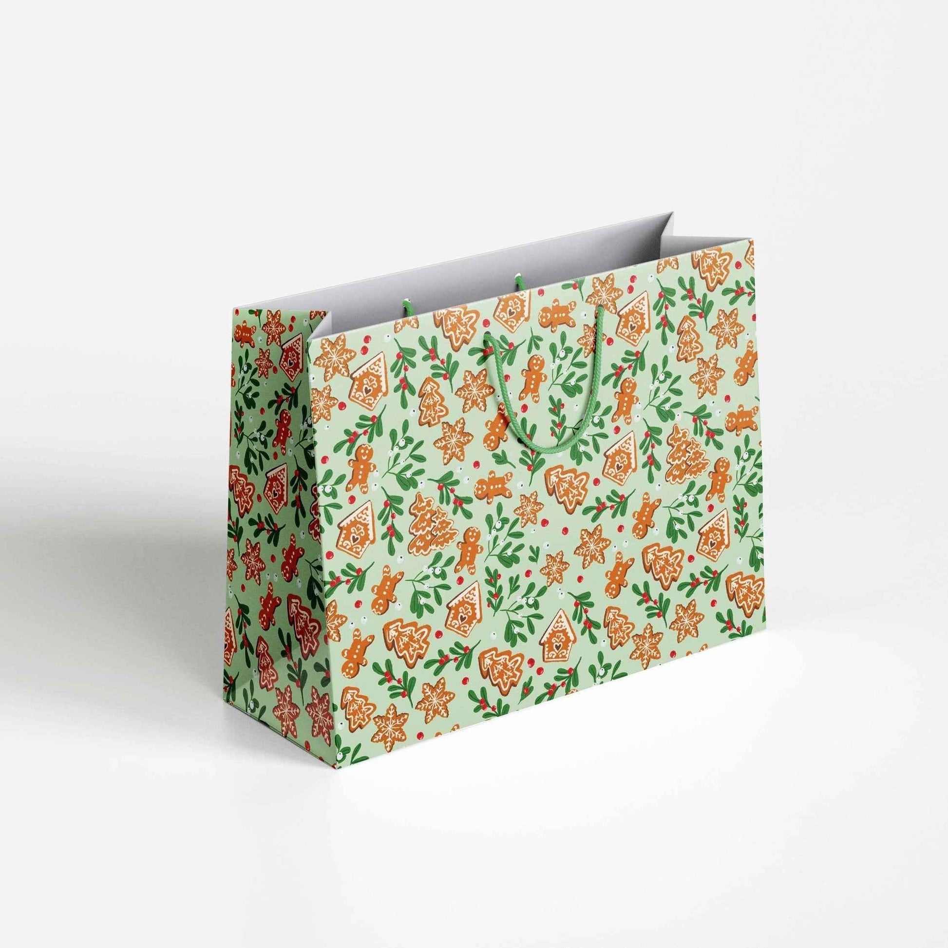 Gingerbread Pattern Gift Bag