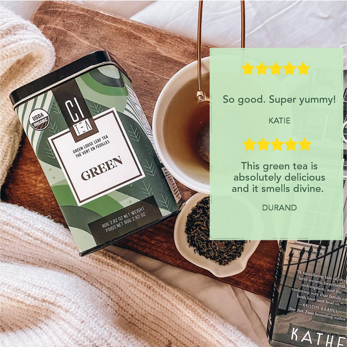 Organic Green Loose Leaf Tea 80g
