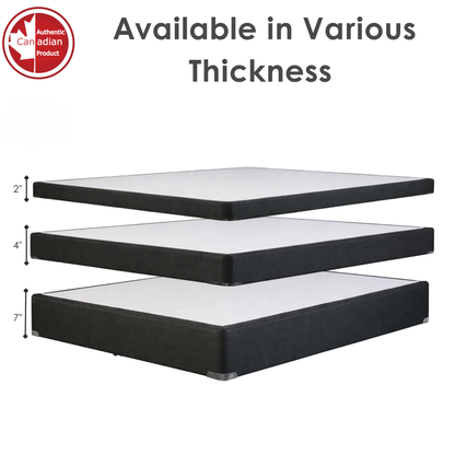 UltraFlex® Premium Massivholz Boxspring-Matratzenunterlage 4" Niedrigprofil – Twin, Double, Queen, King | Premium Hochleistungs-Matratzenbasis, Keine Montage Erforderlich, Kompatibel mit allen Matratzentypen – Hergestellt in Kanada