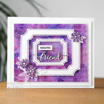 Creative Expressions Sue Wilson Bold Shadowed Sentiments Friend Craft Die and Stamp Set