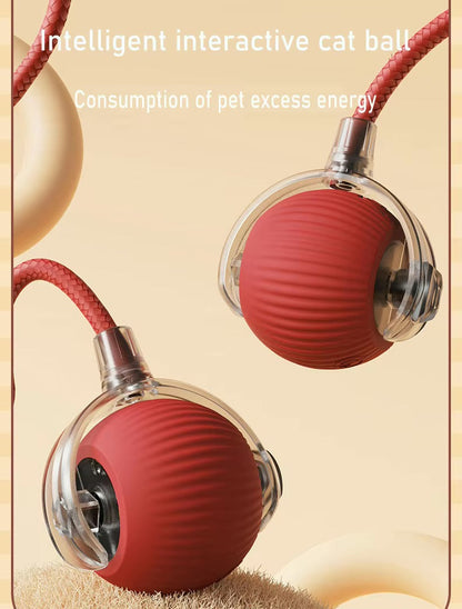 Pet Vibrating Bouncing Ball Toy with Tail
