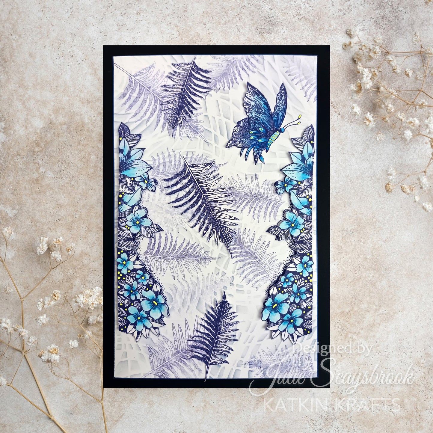 Katkin Krafts The Butterfly Effect 6 in x 8 in Clear Stamp Set