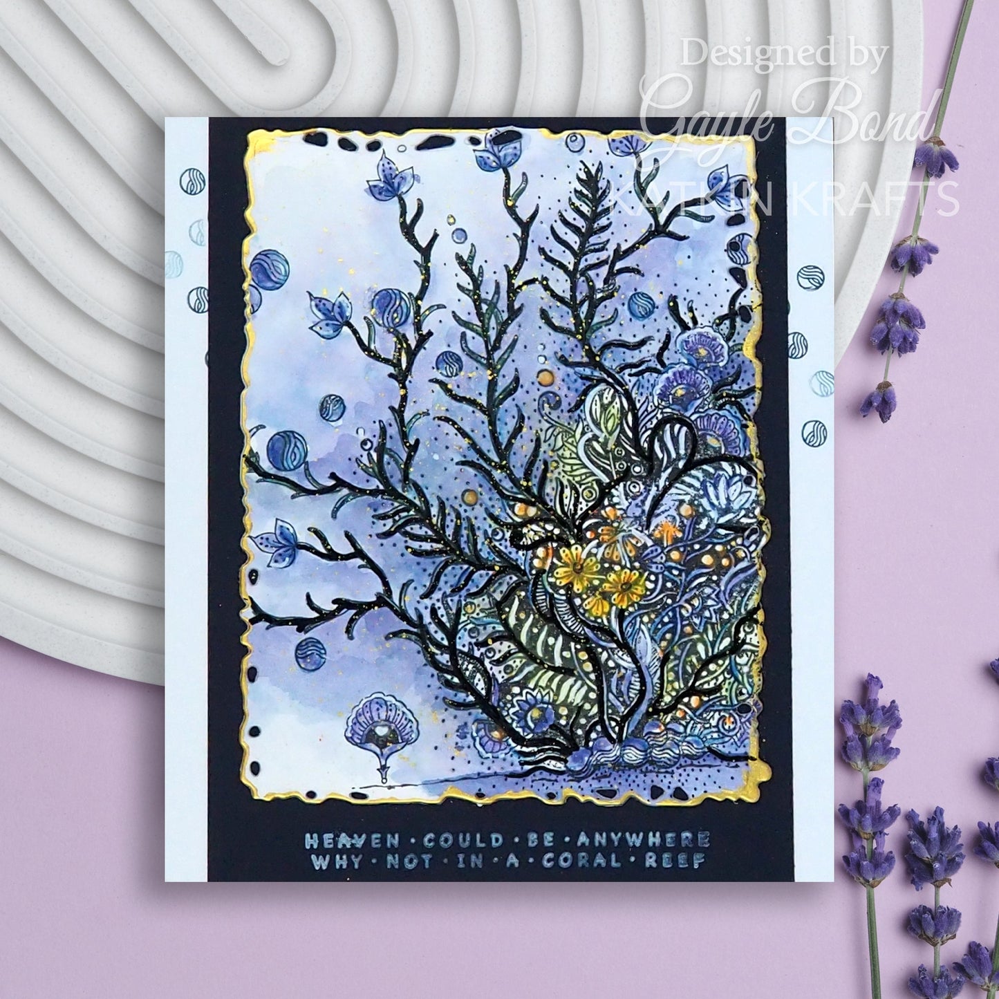Katkin Krafts Coral Waters 6 in x 8 in Clear Stamp Set