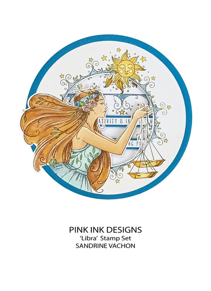 Pink Ink Designs Libra 6 in x 8 in Clear Stamp Set