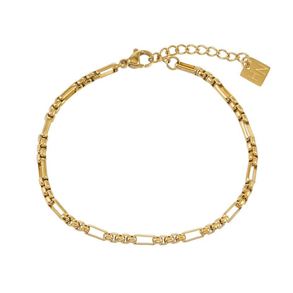 RIKIA Gold: Industrial Chic Vintage Link Bracelet