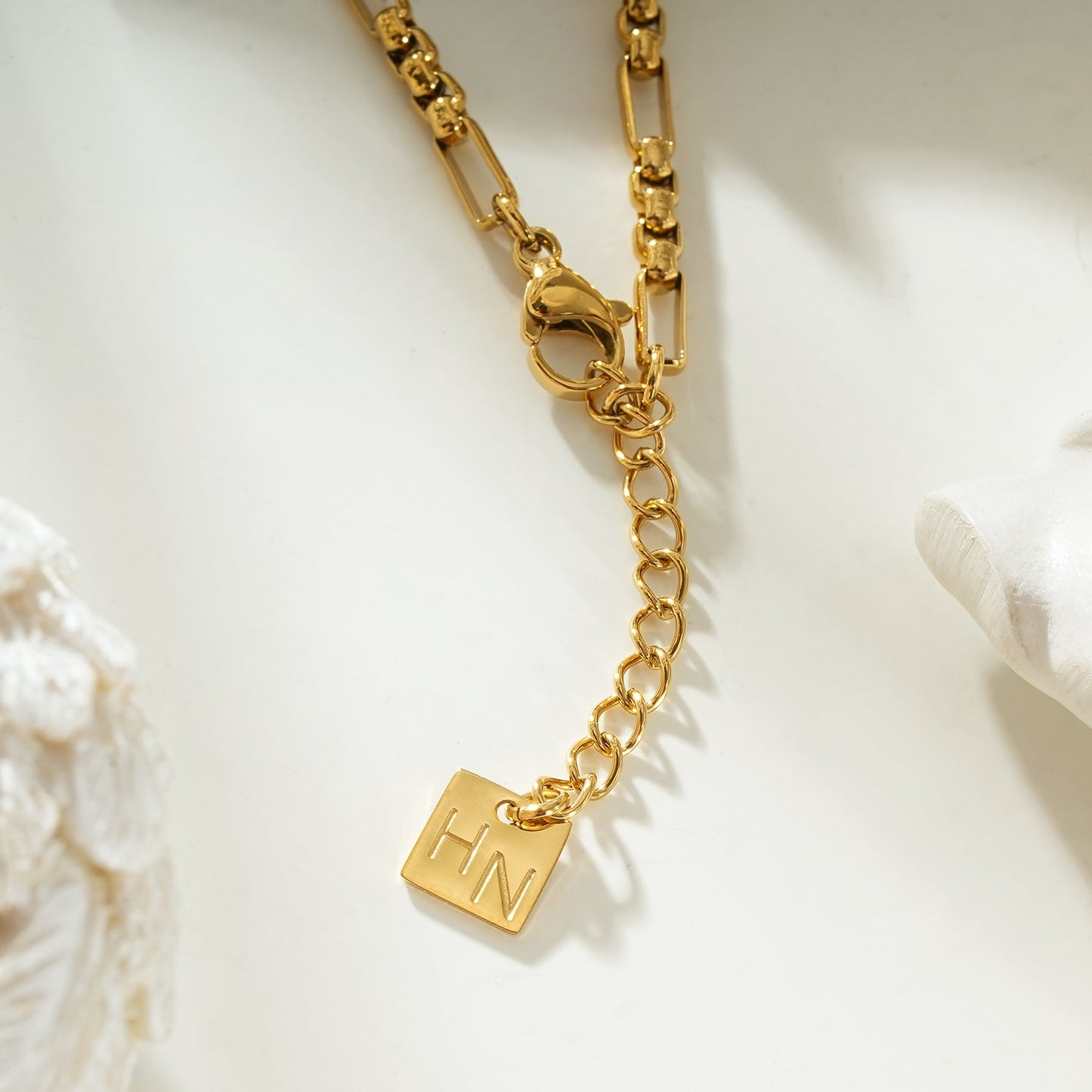 RIKIA Gold: Industrial Chic Vintage Link Bracelet