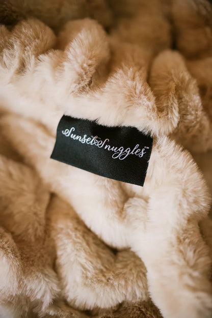Caramel Swirl Double-sided Minky Blanket