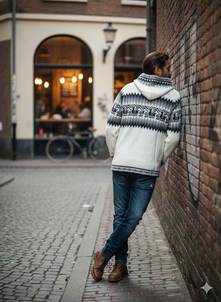 Unisex Alpaca white Sweater