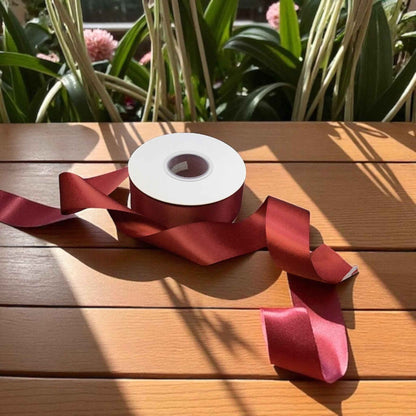 Satin Ribbon Double Face- Maroon #789 -3.8 cm Wide