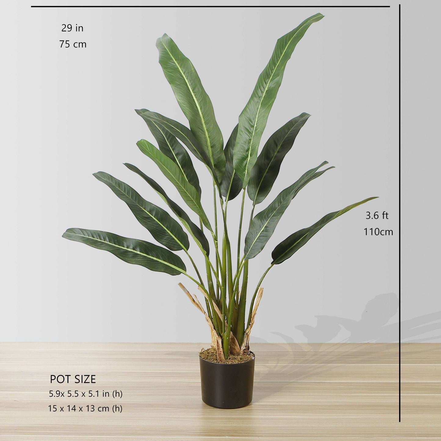 Emma künstliche Palmenpflanze im Topf 109 cm