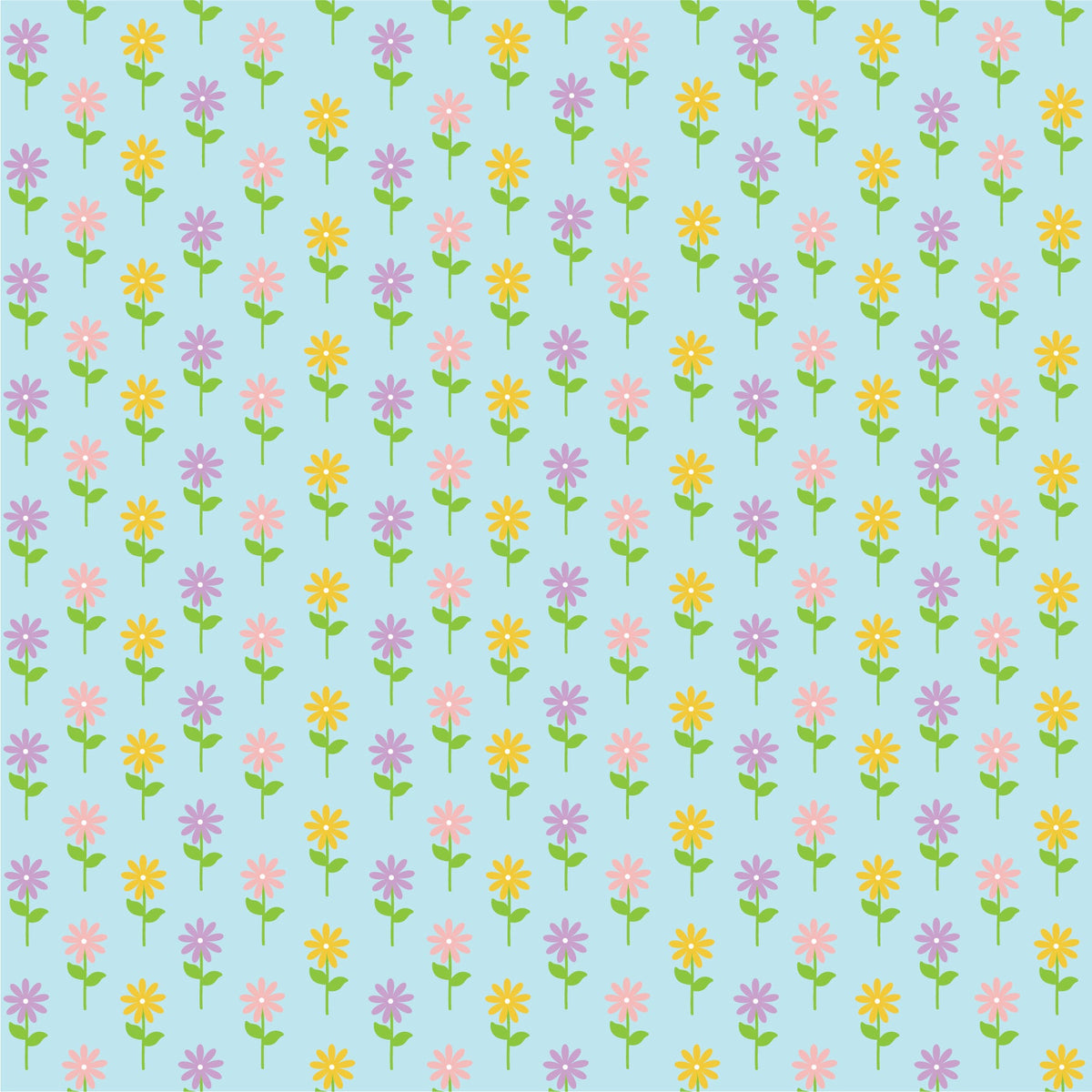 Easter Flowers Adhesive Vinyl #2