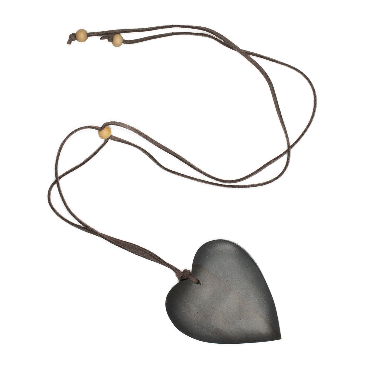 Tinted Wood Heart Necklace