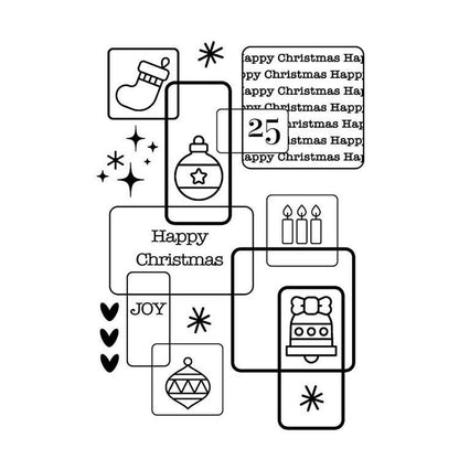 Woodware Clear Singles Christmas Squares