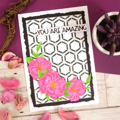 For The Love Of Masks - Layering Floral Honeycomb Tiles
