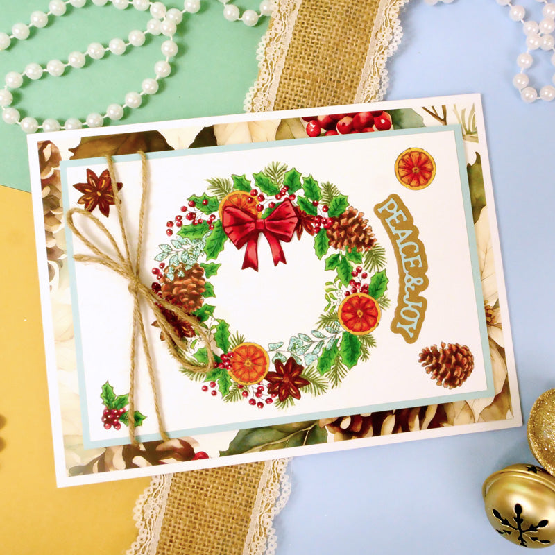 For the Love of Stamps - A Circle of Festive Foliage