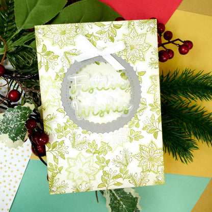 For the Love of Stamps - A Circle of Poinsettias