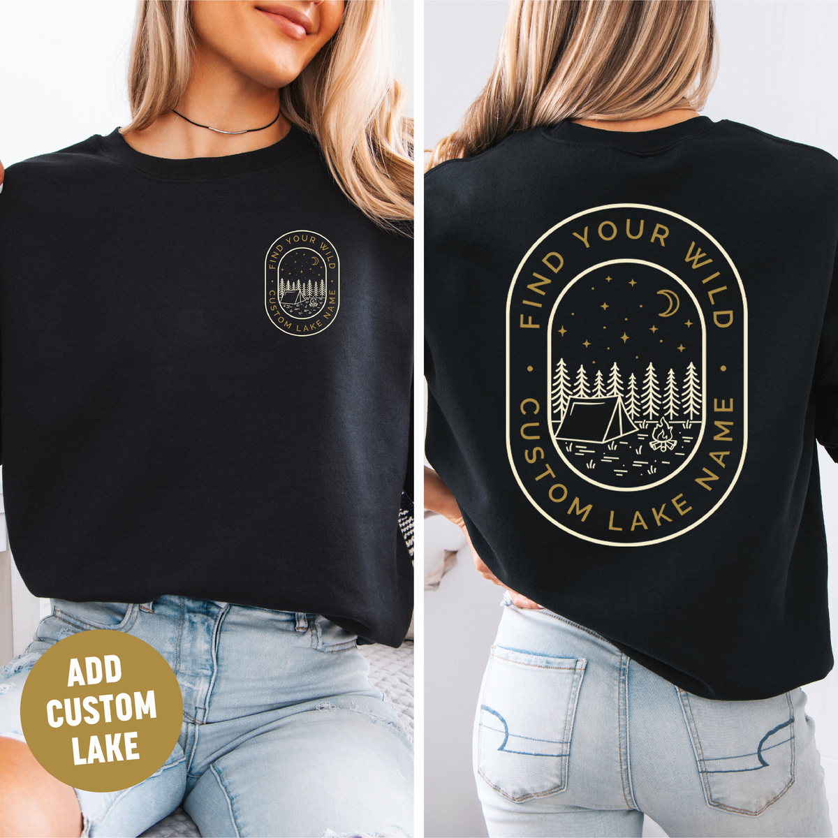 Find Your Wild Unisex Crewneck Sweatshirt | Lake Apparel | Camping Clothing