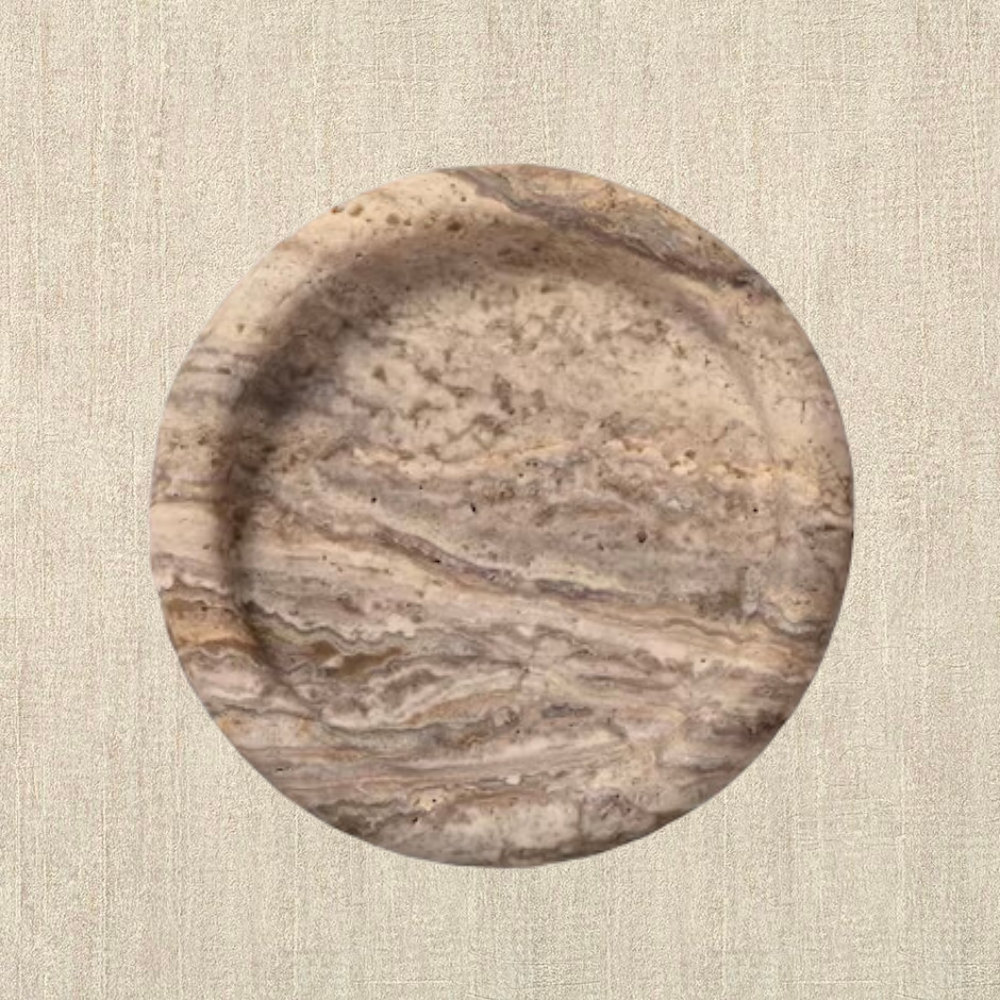 Grey Travertine Catchall