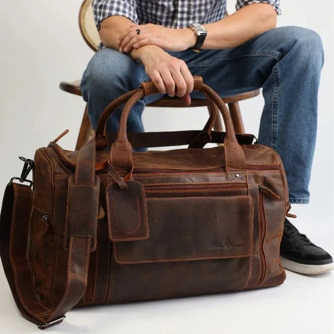 Greenwood Leather Regina Large Travel Duffle Bag