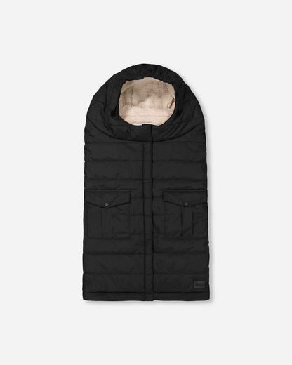 Evolutive Baby Footmuff Designed For Car Seat And Stroller Black