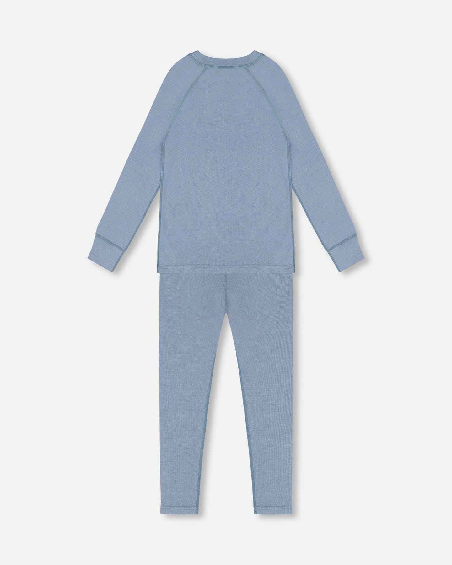 Merino Wool Base Layer Set Blue Gray