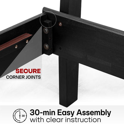 Aurora Solid Wood Bed Frame