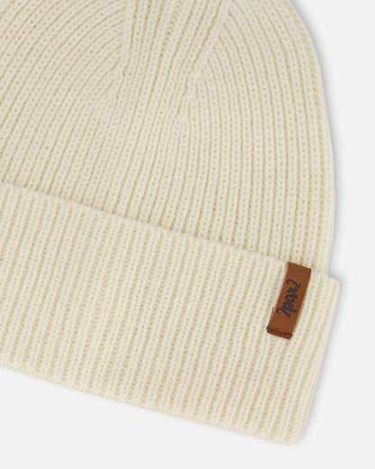 Mid-Season Knit Hat Light Beige