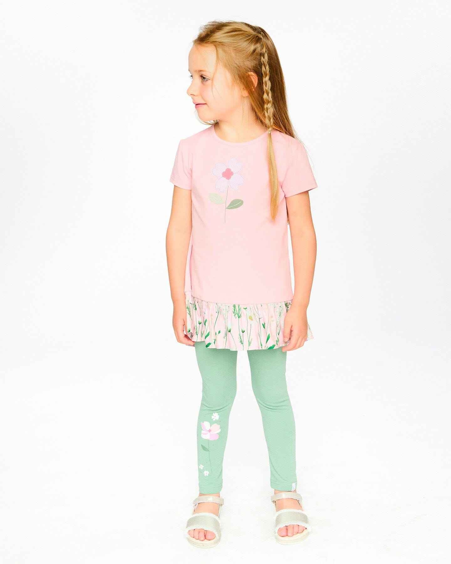 Organic Cotton Jersey Leggings Sage Green