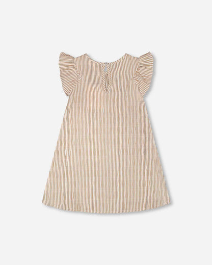 Striped Dress Off White And Sand