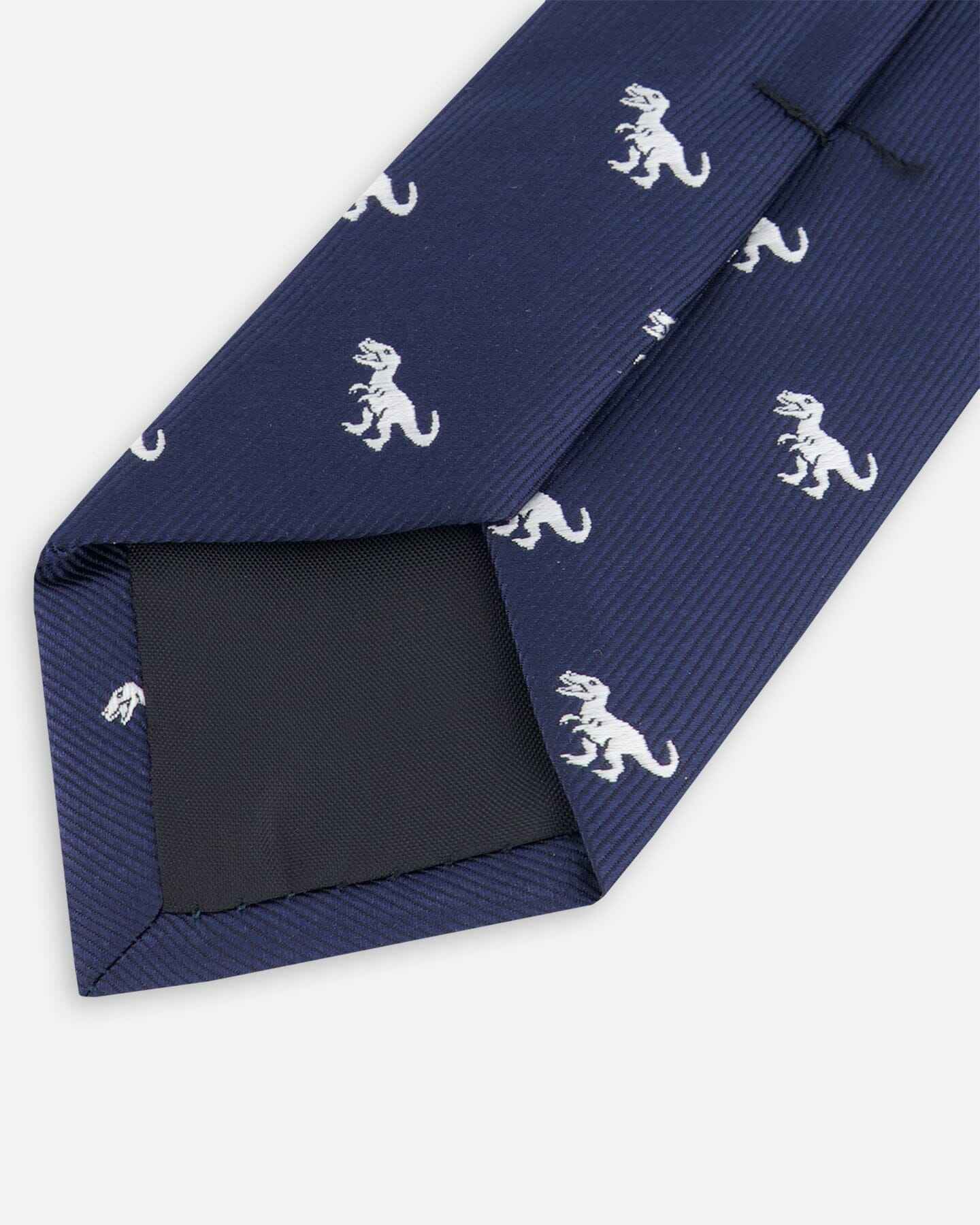 Neck Tie Blue Dino Print