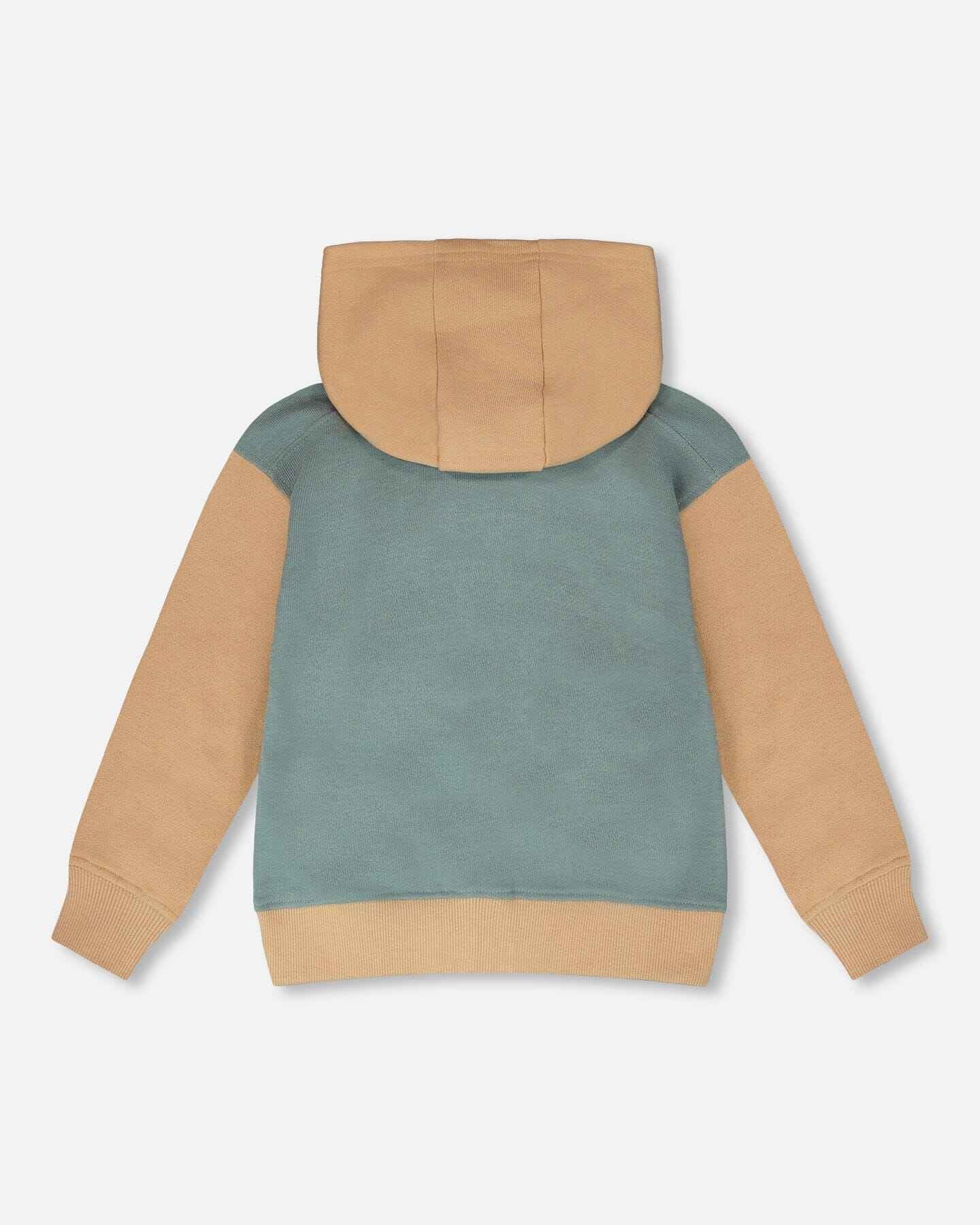 Hooded French Terry Cardigan Mint Green