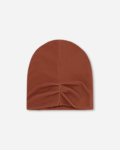 Stretch Jersey Beanie Brown
