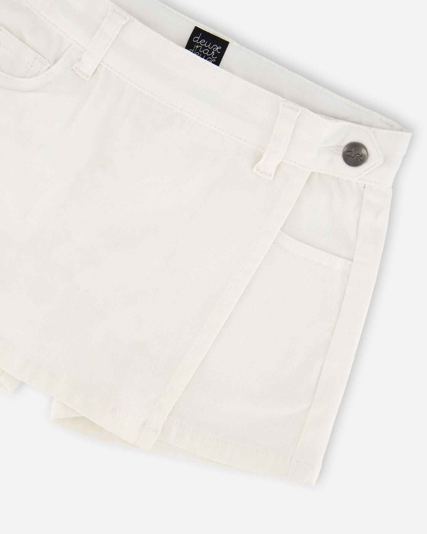 Stretch Twill Skort White