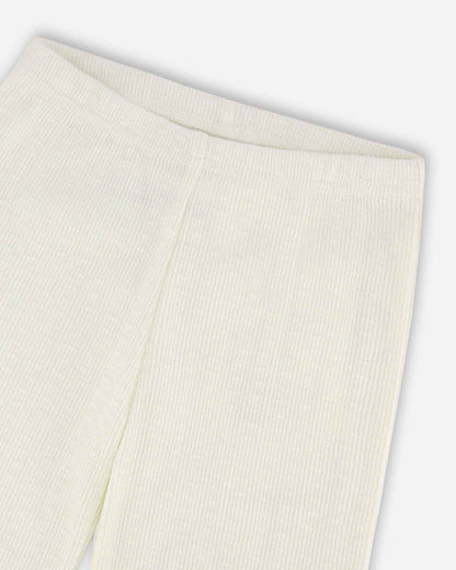 Crinkle Jersey Leggings Off White