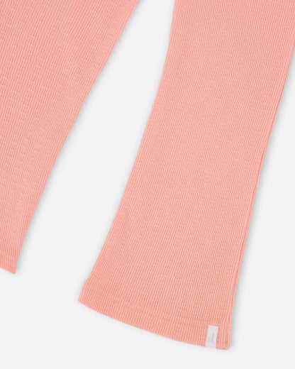 Crinkle Jersey Leggings Peach Pink