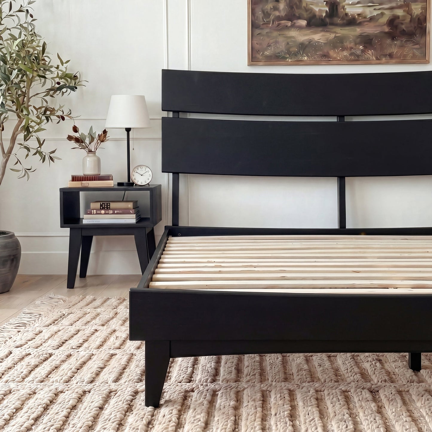 Aurora Solid Wood Bed Frame