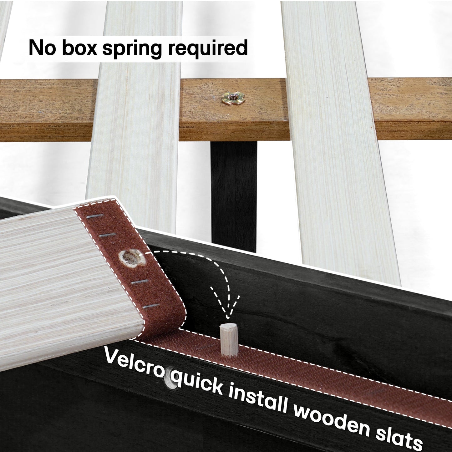 Aurora Solid Wood Bed Frame