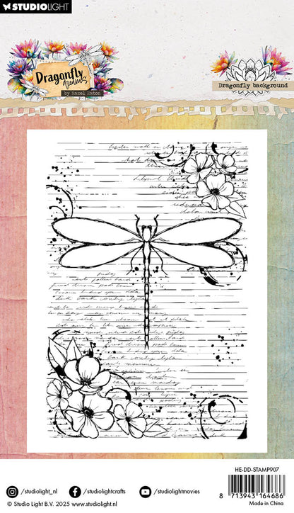 HE Clear Stamp Dragonfly Background Dragonfly Dreams 93x136x3mm 1 Pieces