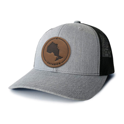Ontario Leather Patch Trucker Hat