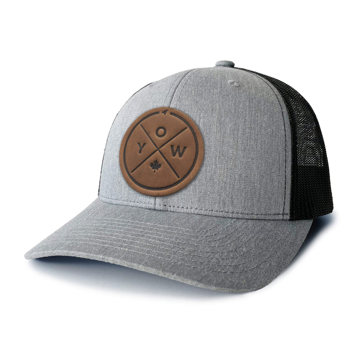 YOW Compass Leather Patch Trucker Hat