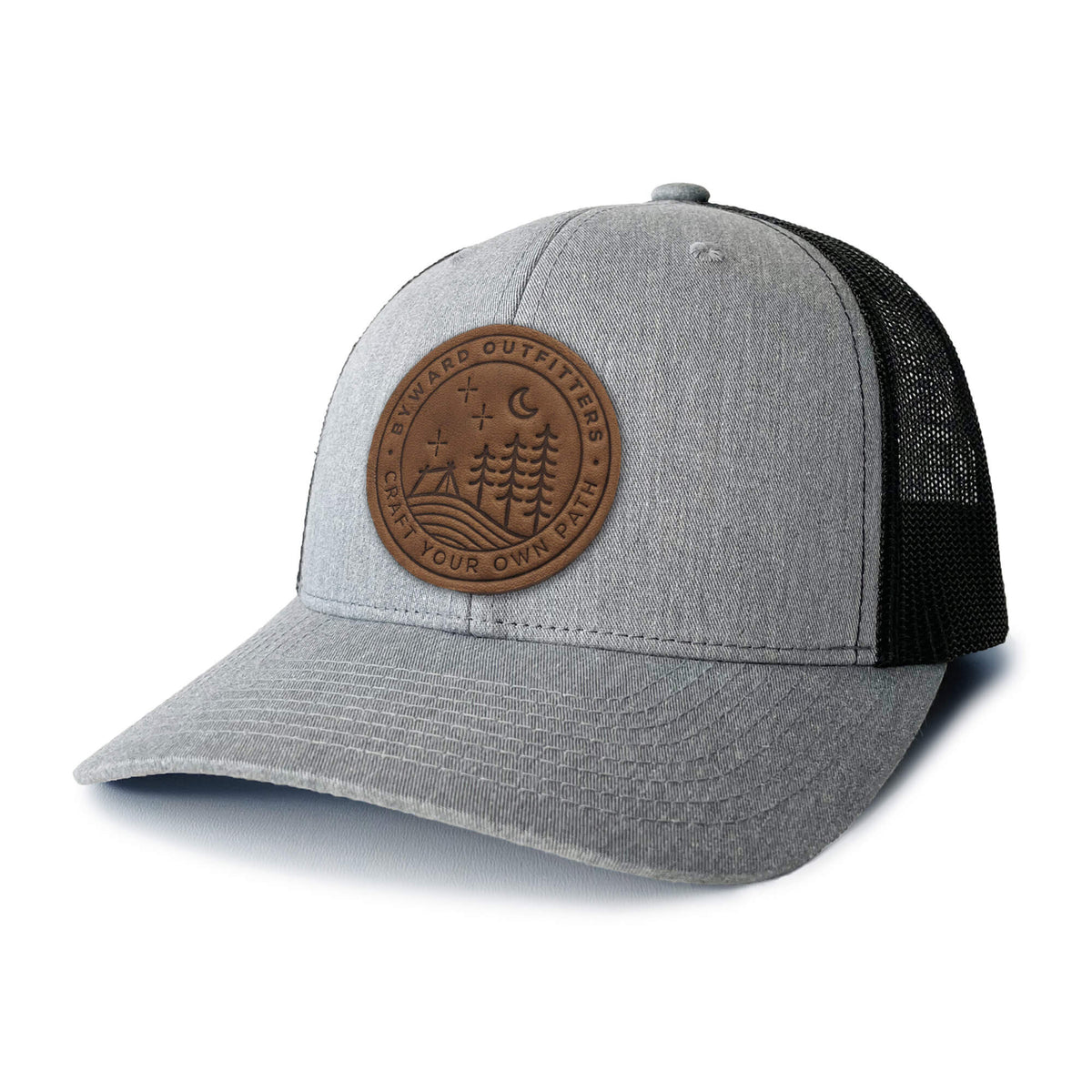 Stellar Night Leather Patch Trucker Hat