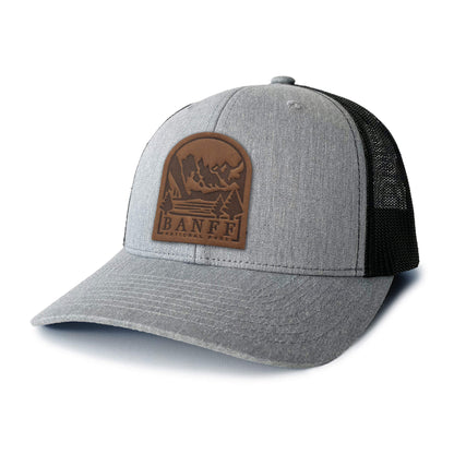 Banff National Park Leather Patch Trucker Hat