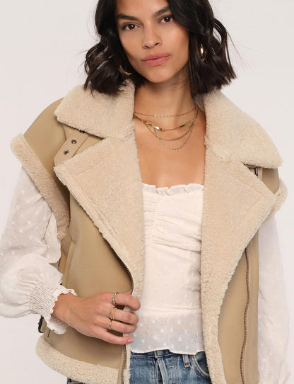 Xander Cozy Sherpa Vest with Zipper