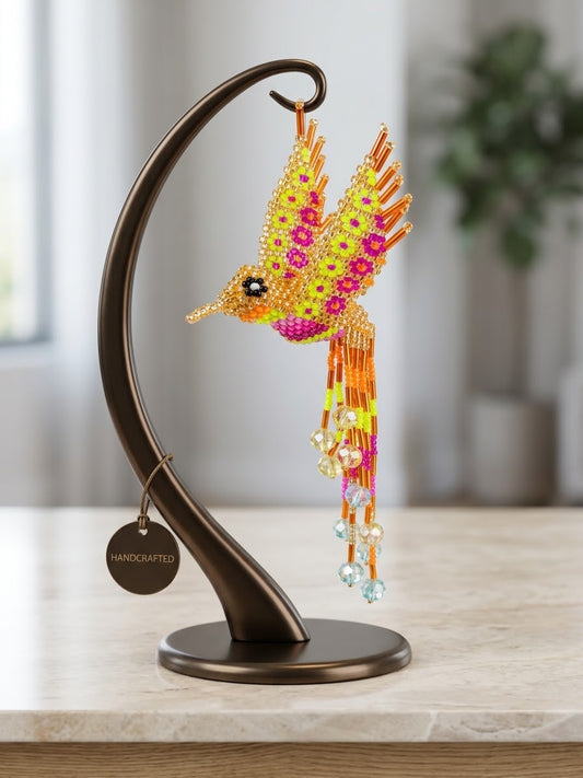 Orange Beaded Humming Bird