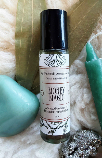 Money Magic Crystal Infused Ritual Oil